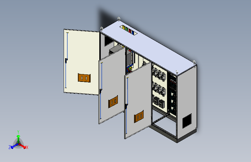 三柜组装万能断路器plc控制柜（不带延时） 55249