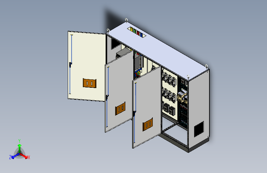 三柜组装万能断路器刀开关120A交流接触器控制柜 55303