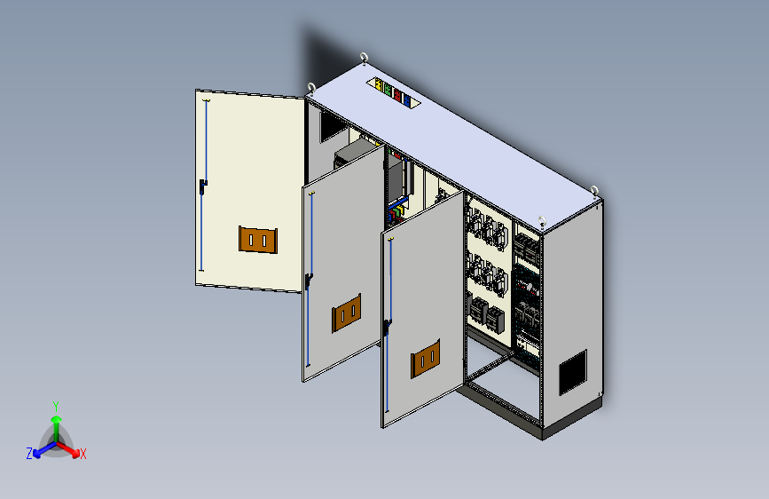 三柜组装万能断路器刀开关plc接触器控制柜 55424
