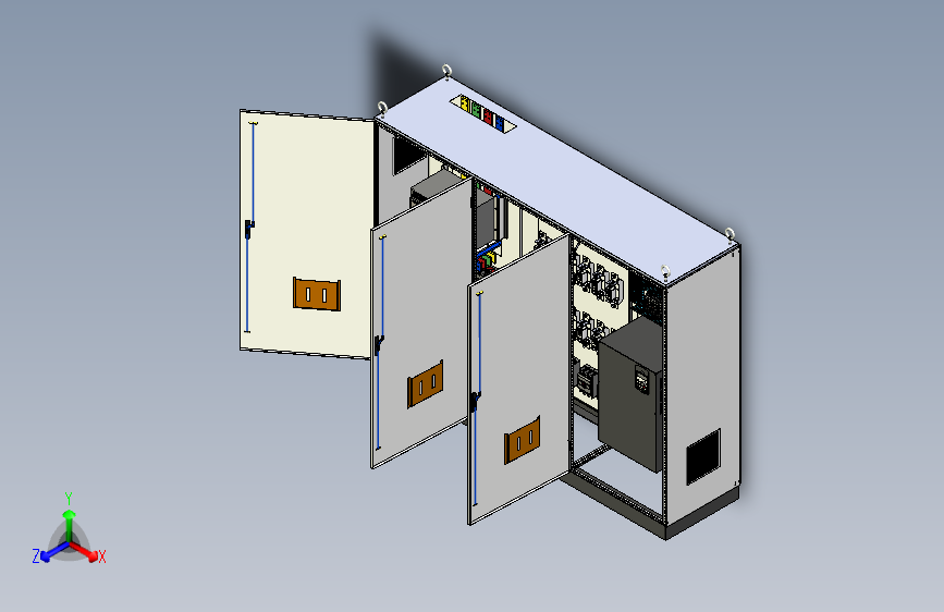 三柜组装万能断路器刀开关变频器控制柜 55312