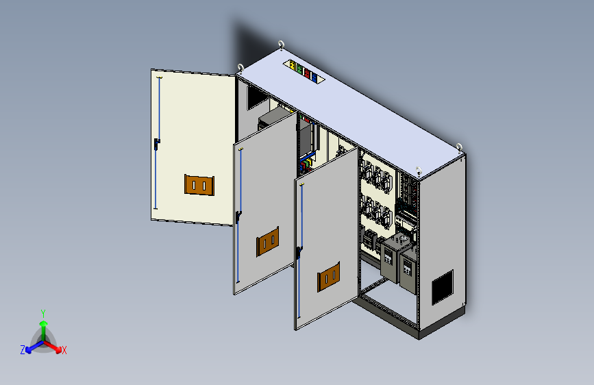 三柜组装万能断路器刀开关软启动plc控制柜 55343
