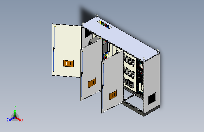 三柜组装万能断路器刀开关直流接触器控制柜 55392