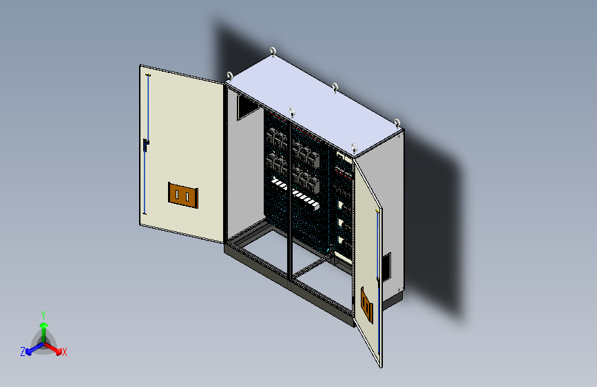 双柜组装12路交流接触器plc控制柜