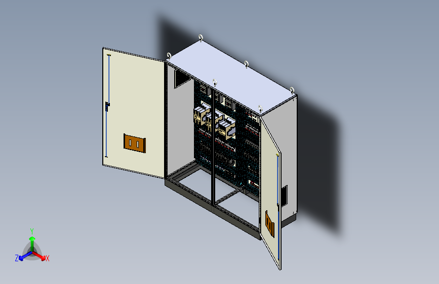 双柜组装120A交流接触器plc控制柜