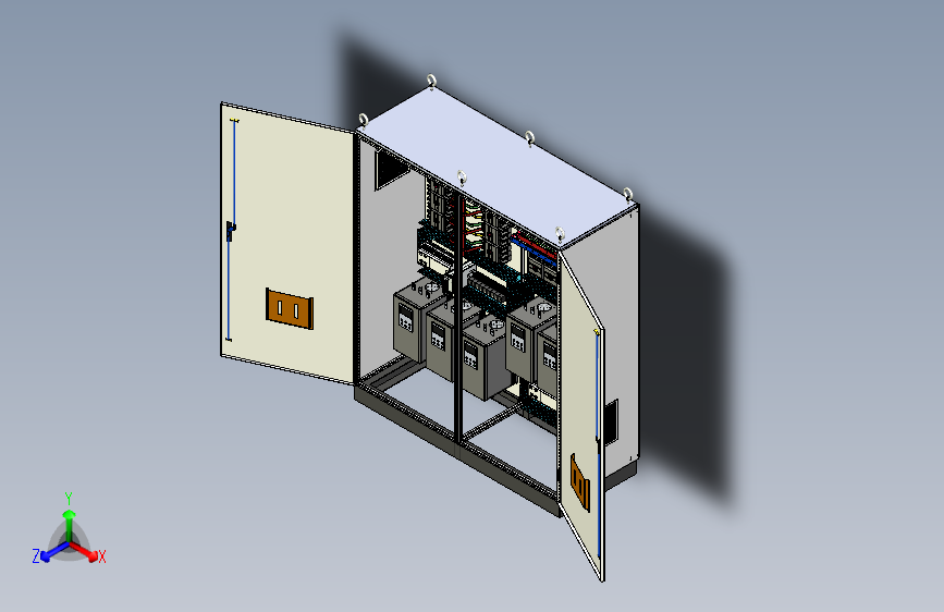 双柜组装630A竖装plc双电源CDQ1S控制柜