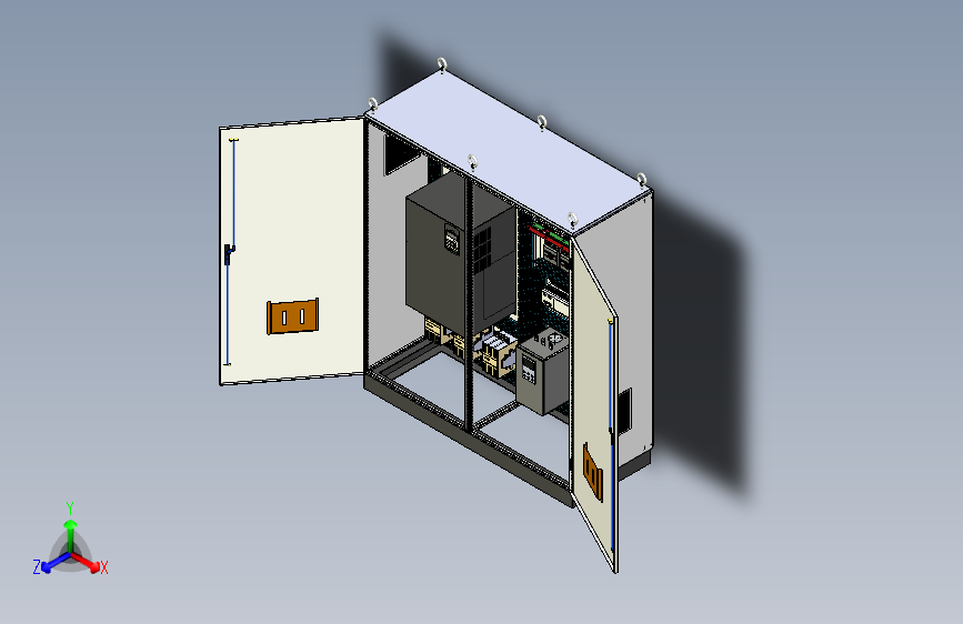 双柜组装变频器星三角+630A软启动plc控制柜 56223