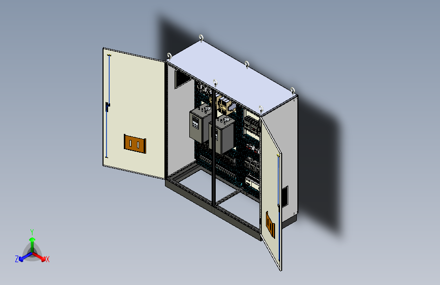 双柜组装软启动+刀开关plc4011交流接触器控制柜