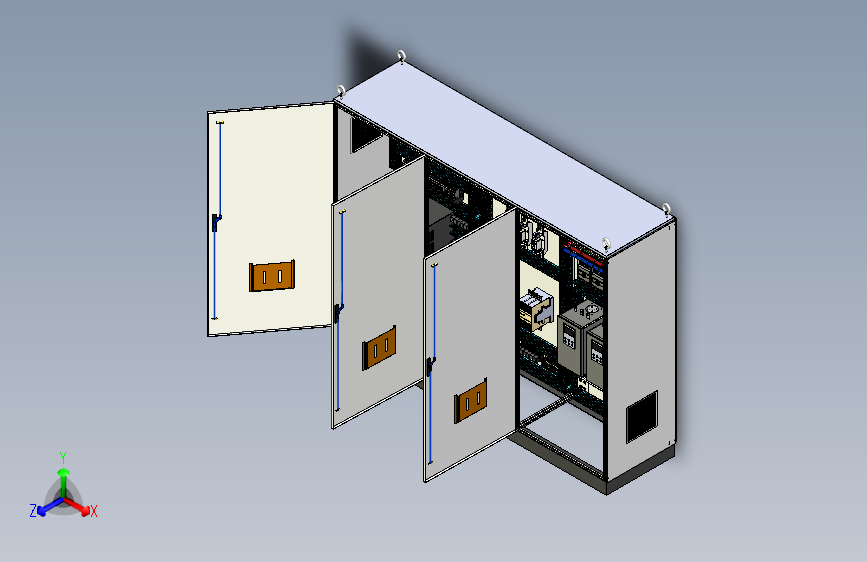 钣金柜变频器软启动双电源plc控制柜 71555
