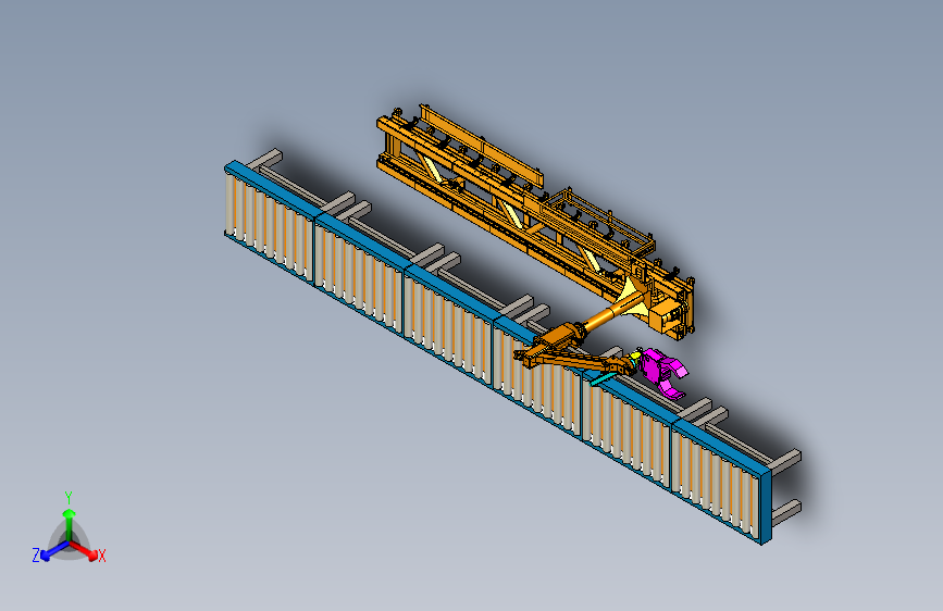 产品运输线上的抓取机械手