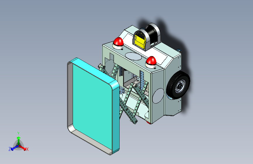 带有升降平台的智能小车