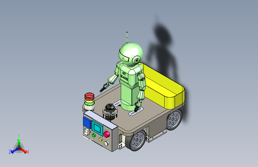 带有小车底盘的语音机器人