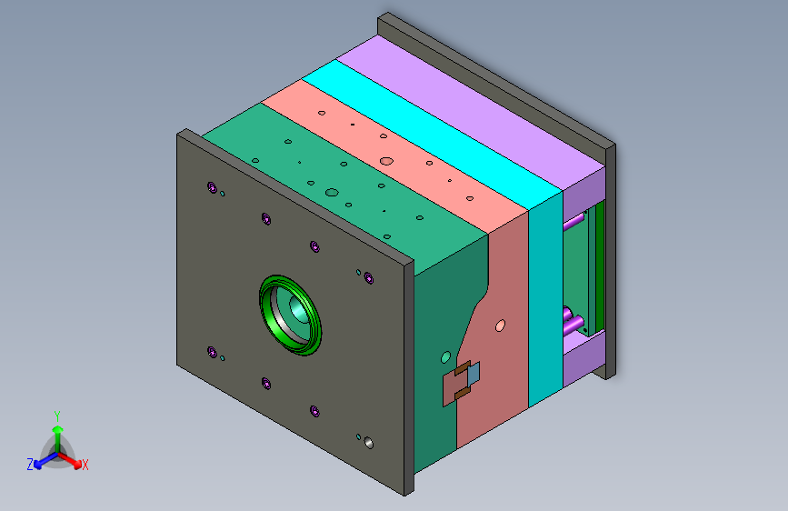 红旗巴士车灯底座注塑模具设计