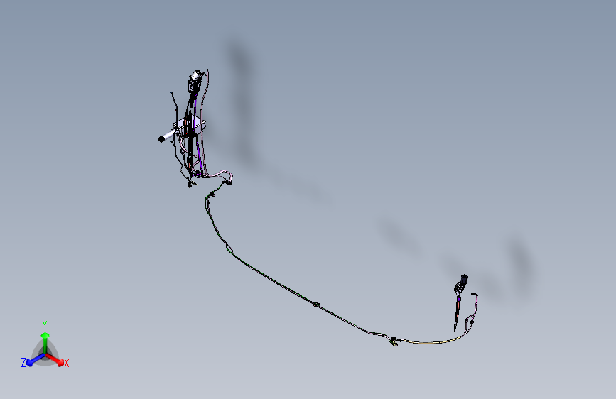 汽车前后雨刮系统及风窗清洗系统3D