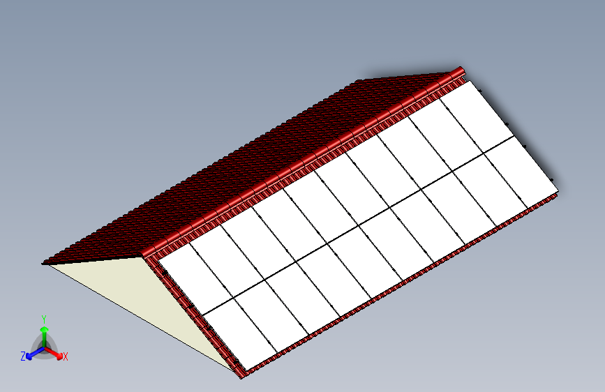瓦面光伏排布效果图