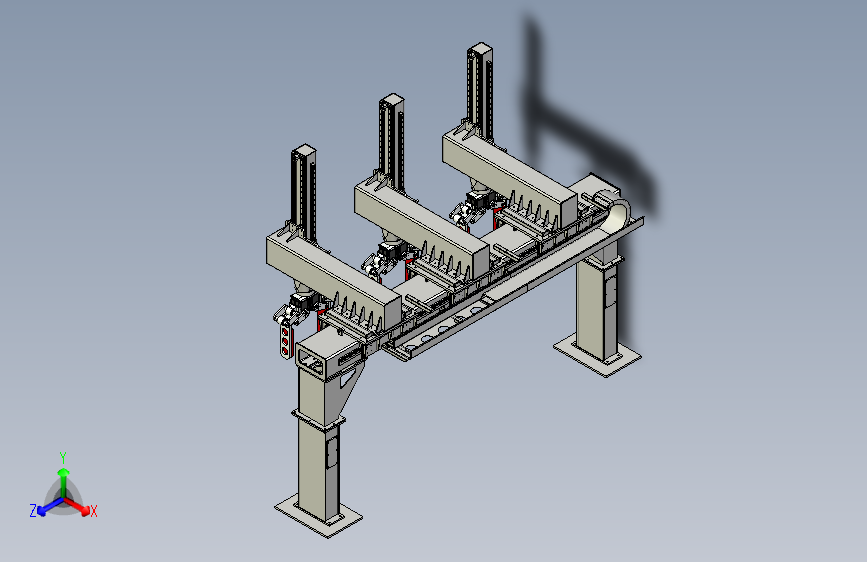 物料的门架式分家机构
