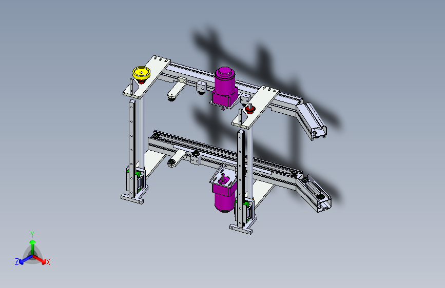 线体3D模型后轨道固定组合