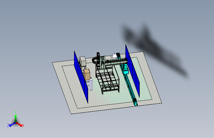 型材框架悬臂式焊接专机模型