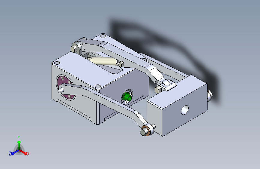 一款气弹簧辅助平行四连杆提升机构