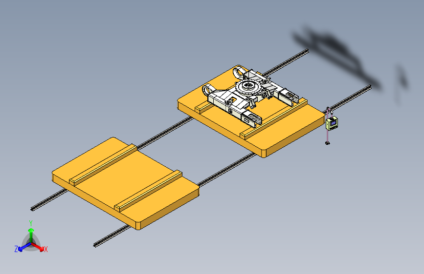 中间架的地轨式运输模型