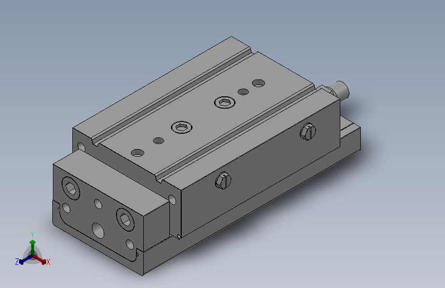 MXQ20 气动滑台（循环式直线导轨）双缸型[MXQ20A-40-ZH3]