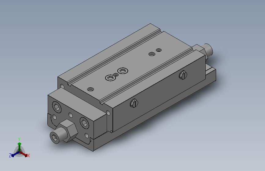 MXQ20 气动滑台（循环式直线导轨）双缸型[MXQ20A-50-ZA3]