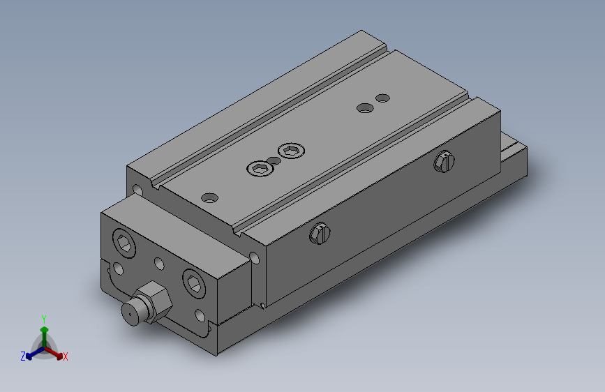MXQ20 气动滑台（循环式直线导轨）双缸型[MXQ20A-50-ZJ3]