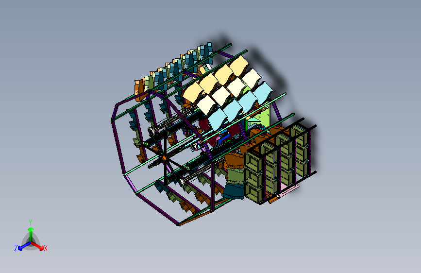 多工位的圆形智能仓储货物分拣装置