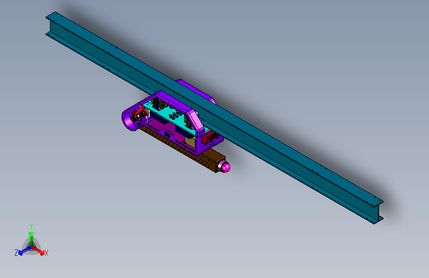 工字钢活动式取电自行小车