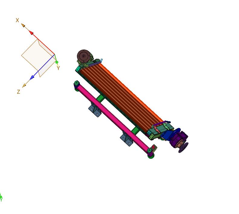 滚筒线产品导正翻转运输装置