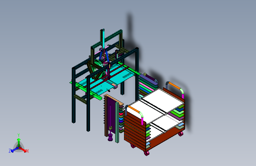 海带成排垂直夹苗的装置