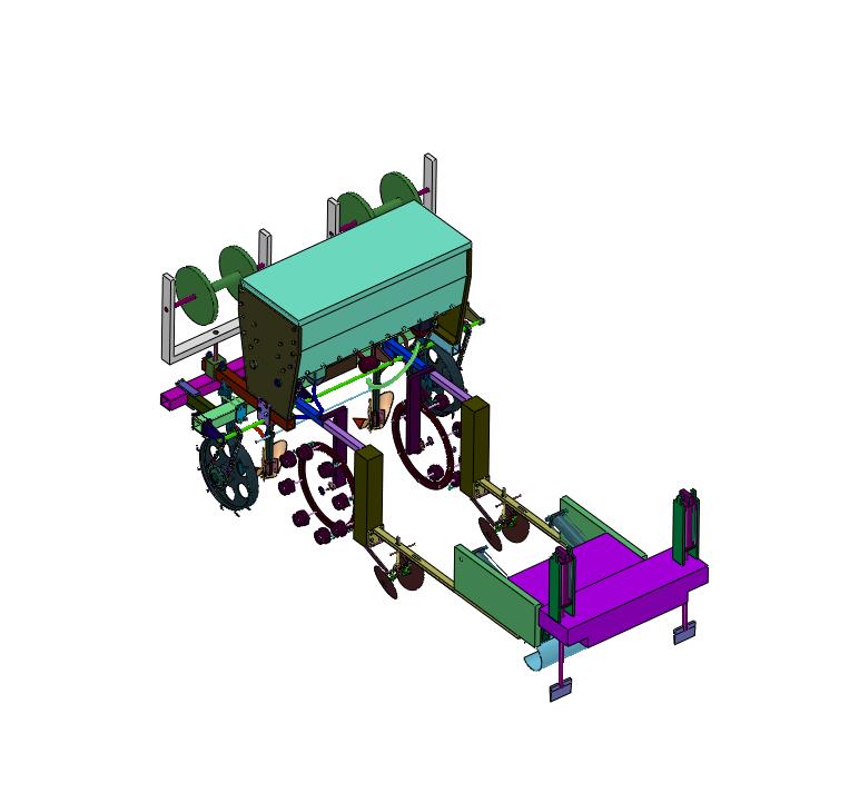 能够进行分苗的农业用播种车