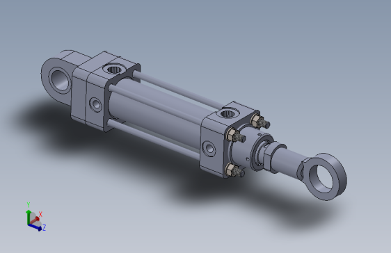 横拉杆液压缸（前后眼）49.83x31.74x98 mm