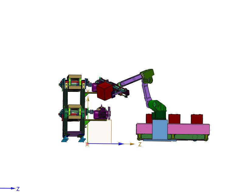物流仓库中货箱分层输送系统