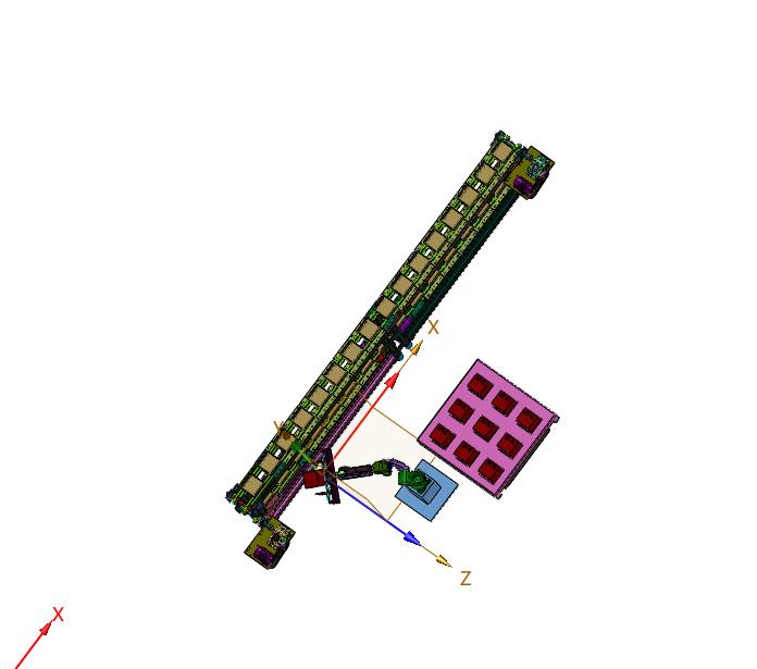 物流仓库中货箱分层输送系统