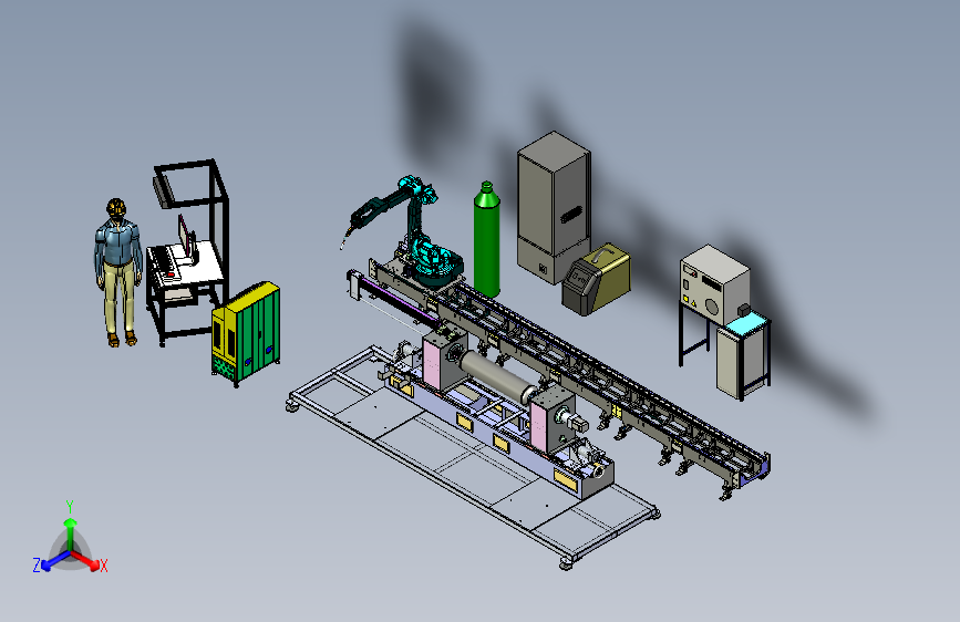 储气罐结构的机械手与变位机焊接组合