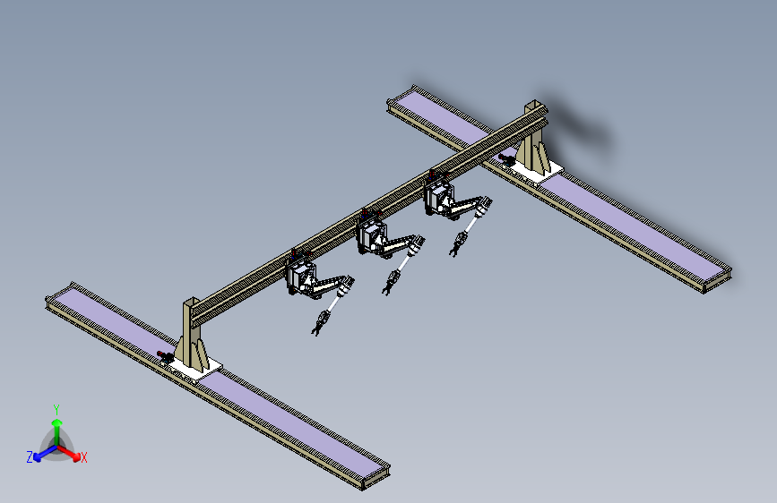 龙门式三工位机械手分拣模型