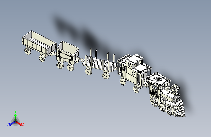 木板拼装玩具（圣诞小火车）