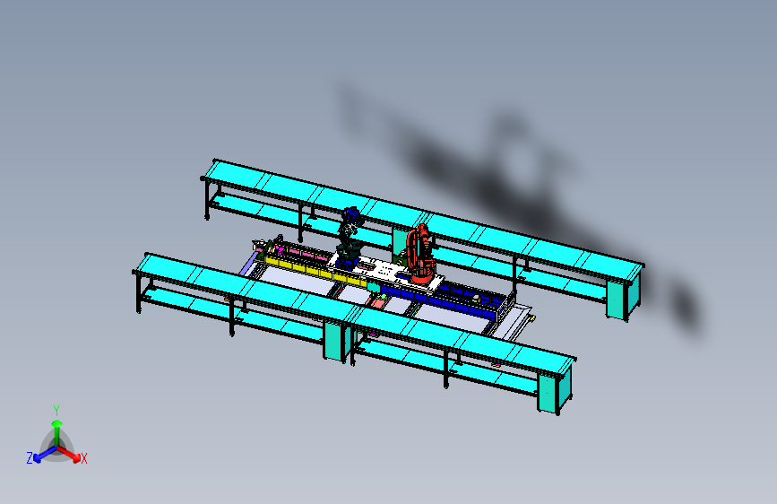 十字型焊接加抓取机械手作业模型