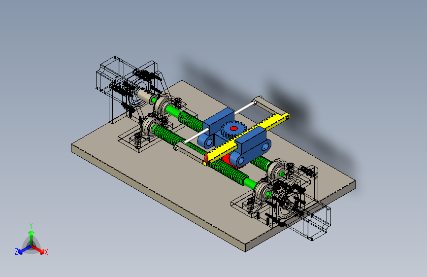 蜗轮蜗杆XY工作台机构