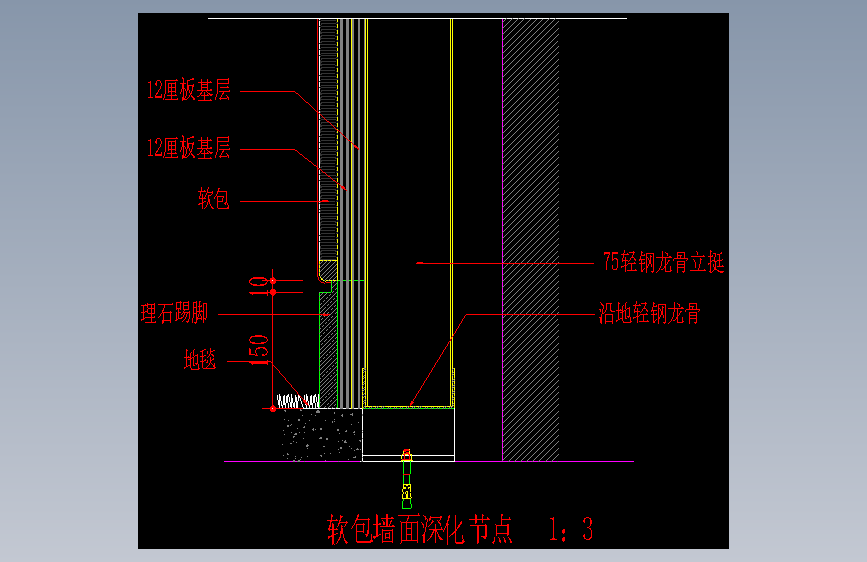软包墙面-深化节点