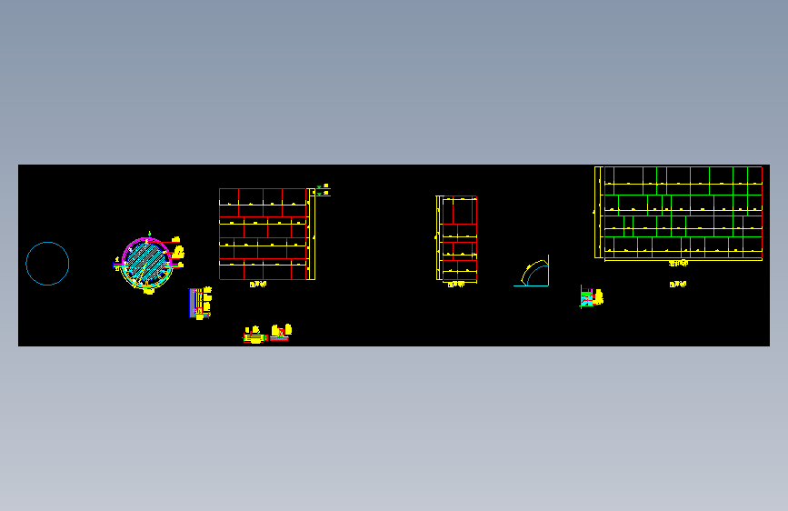 售楼处白混油木饰面隔断大样