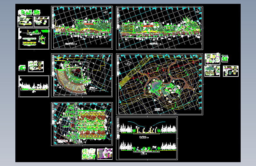某市桥南公园施工图