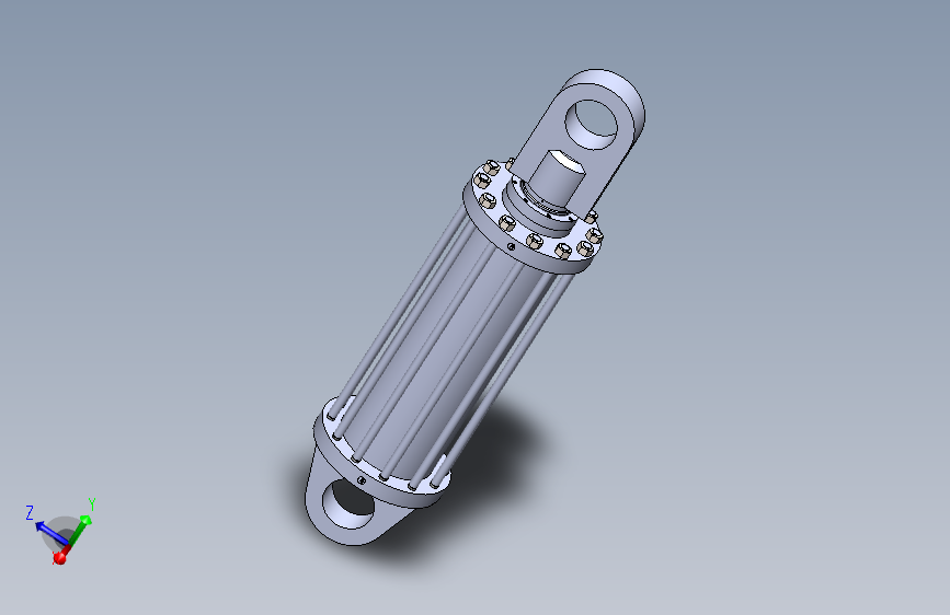 焊接型液压缸（带前端和后端安装眼）350x220x1002毫米