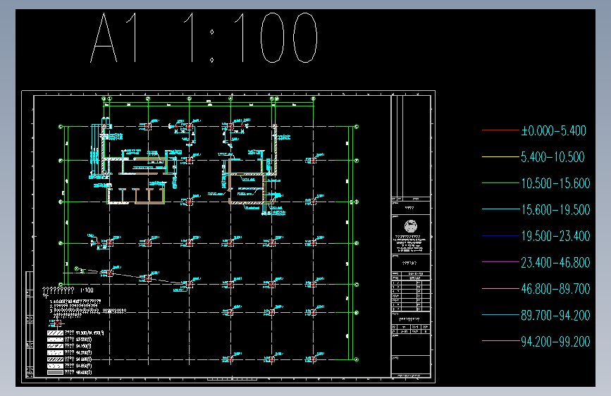 2-03地面部分柱网定位图