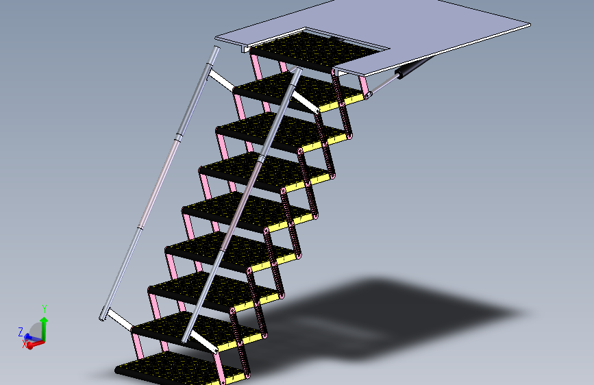 可折叠阁楼梯子