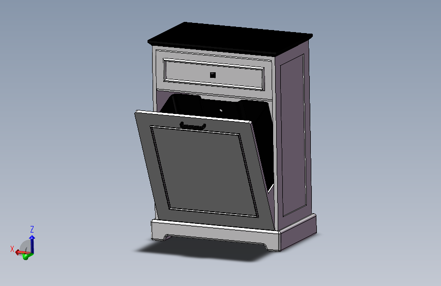 倾斜式宠物防丢隐藏垃圾桶