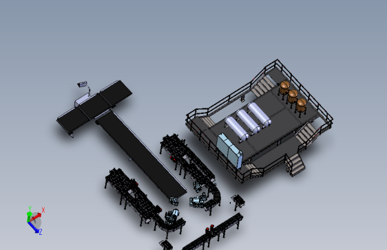 自动化灌装与码垛生产线  stp