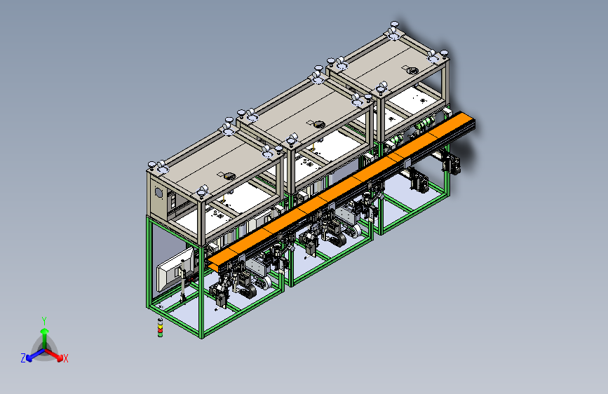 LED灯锡焊及下料工位