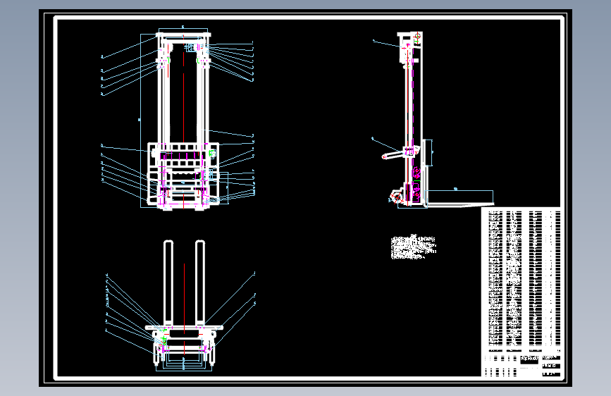 3吨叉车门架系统设计