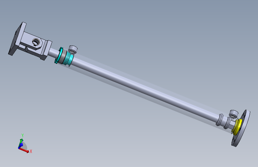 A0003380-焊接型液压缸（带前后端安装法兰）50x30x600 毫米
